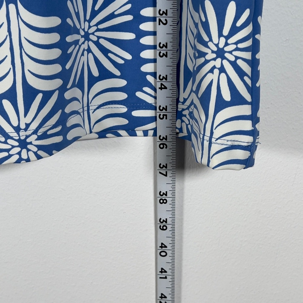 Sailor-Sailor Sleeveless Shift Dress Womens Sz M Blue White Printed Beach - Picture 7 of 7